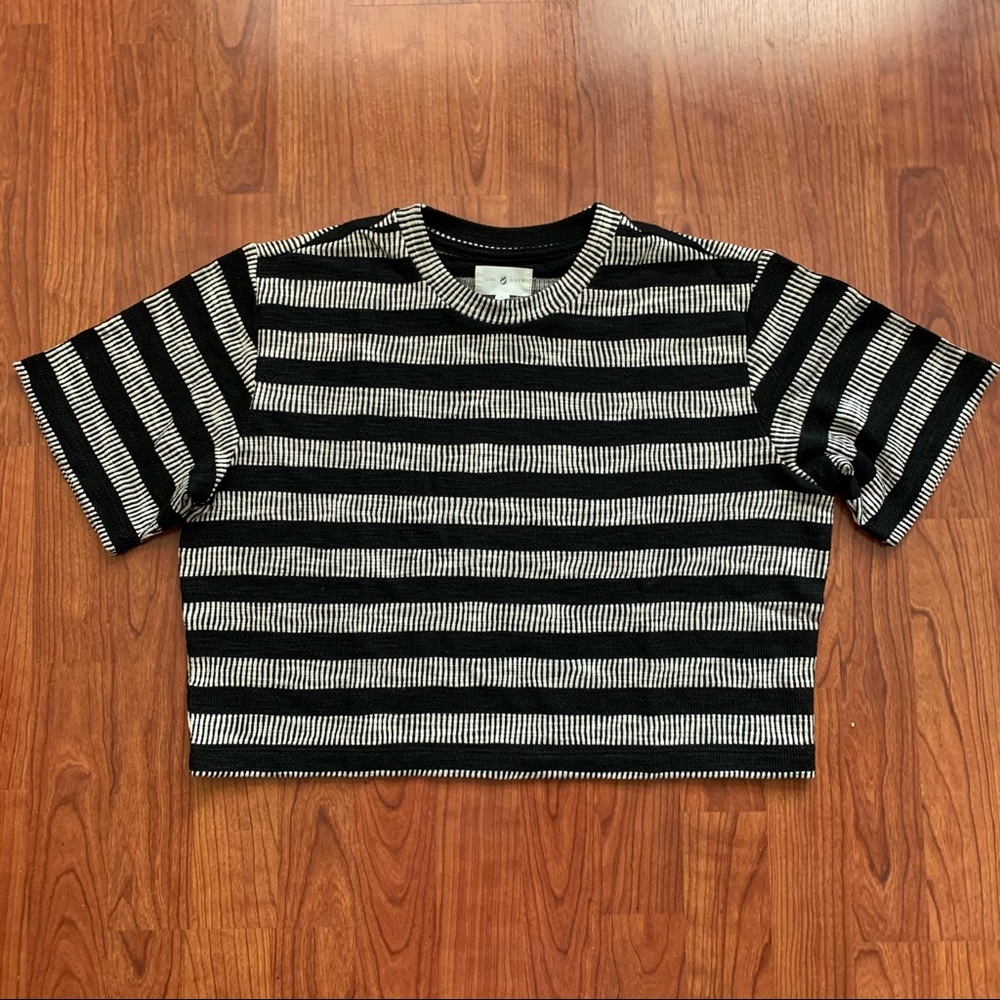 NWOT Lou & Grey Crop Relaxed Striped Top sz S